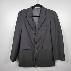 Perry Ellis Portfolio Boys 18 Blazer Suit Jacket Formal Dress Black Classic